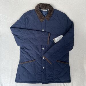 $179 Rainforest Men's Harbor Jacket Coat Navy Blue Diamond Quilted US M NWT